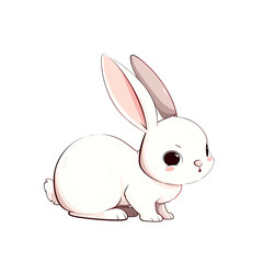 Obraz premium Darling Rabbit Cartoon Its Floppy Ears, Cartoon Illustration