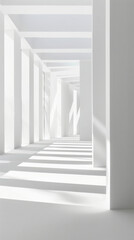 Obraz premium A white abstract architectural geometric background