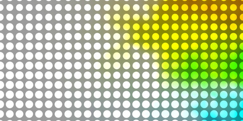 Light Multicolor vector backdrop with circles.
