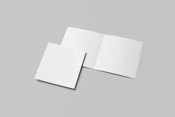 Square Bifold Brochure Mockup