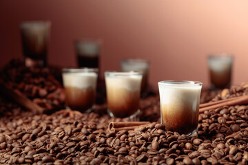 White Russian cocktail. Vodka, coffee liqueur, and cream.