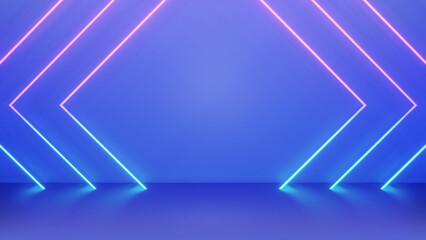 Neon Background Futuristic Abstract Blue.