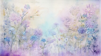 Naklejka premium Iridescent glass with lavender spring fantasy, enchanted forest