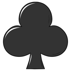 club card symbol illustration hand drawn isolated vector	

