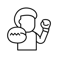 fist icon. outline icon