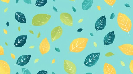 Minimalist small leaf in varying shades of blue, green, and yellow against a clean background.