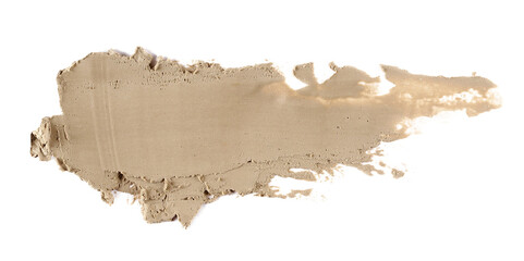 Smeared clay isolated on whitebackground, clipping path
