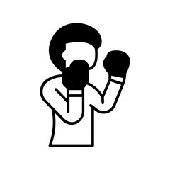 fighter icon. black fill icon