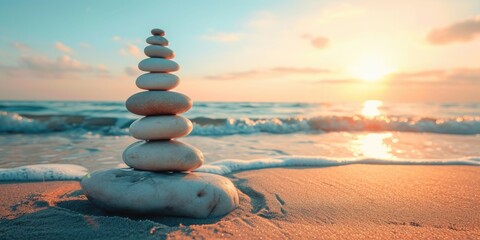 Obraz premium Signifies balance across physical, mental, and emotional health