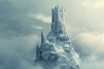 a castle on a mountain