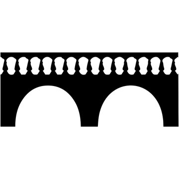 recommend clip art: silhouette of bridge in black color. CrossingOver. Bridge icons, construction simple seamless bridge illustration 