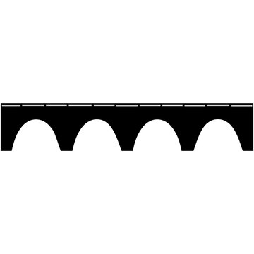 recommend clip art: silhouette of bridge in black color. CrossingOver. Bridge icons, construction simple seamless bridge illustration 