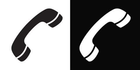 Telephone silhouette,  receiver icon. Modern Phone icon vector. Phone icon, vector.  Phone silhouette, vector icon template for app, ui and logo design. Vector illustration.
