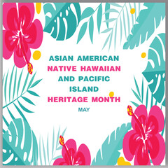  Asian Pacific American Heritage Month on a white background Vector