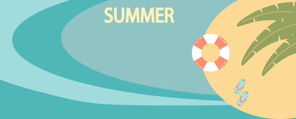 Abstract summer background. Patterns in flat style for posters, covers, flyers, banners.