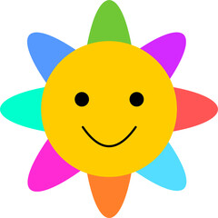 sun vector image or clipart. cute sun image for project