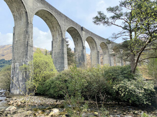 A view of the Glenfinnan Viaduct in Scotland