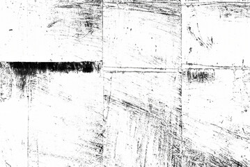 Abstract Grunge Texture, Black and White Cracks, Chips, and Dots Isolated on White Background