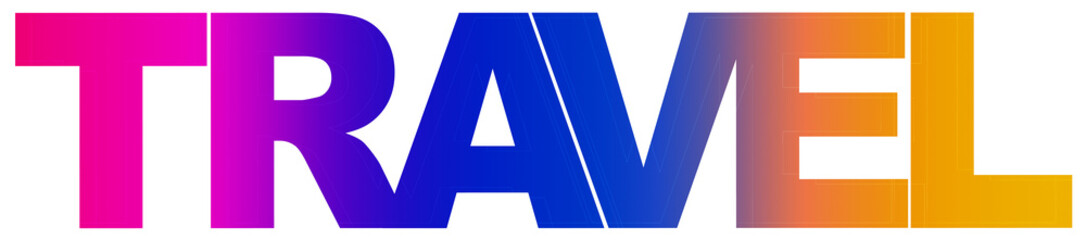 Travel, creative concept text design, illustration,