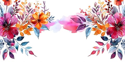 Floral watercolor logo elements for wedding invitations and save the date cards. Concept Floral Watercolor, Logo Elements, Wedding Invitations, Save the Date Cards