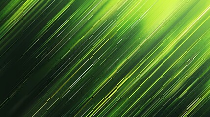 Bright green streaks of light - abstract background illustrating speed, movement and energy