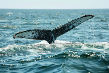 A tail of a whale