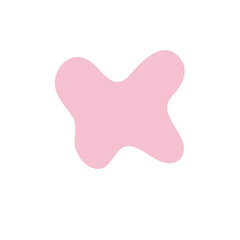 Abstract gradient shape in pastel colours and black line boarders. Creative asymmetrical frame template. Vector isolated illustration.