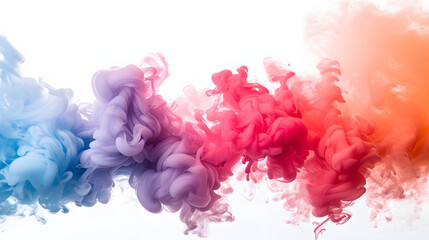 Dynamic smoke bomb on white, space for customization