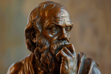 statue of Socrates from the Academy of Athens,Greek philosopher ,Thinker copper