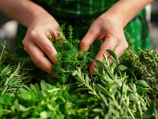 Cooking with Herbs Chefs using fresh herbs in recipes