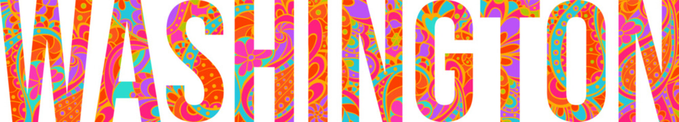 Washington 70's style text design