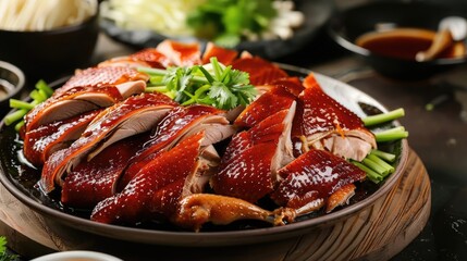 Peking Duck The classic dish served with thin pancakes and scallions