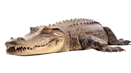 realistic image of crocodile isolated on a transparent background