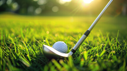 Golf Ball Resting on Grass
