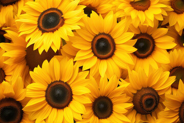 Yellow Sunflower Background | Floral Beauty Design | Nature, Flowers, Vibrant Yellow, Botanical Patterns, Garden Charm