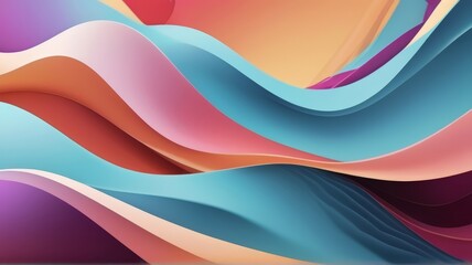 Vibrant Wavy Patterns Suitable for Graphic Resources Banner. Copy Space
