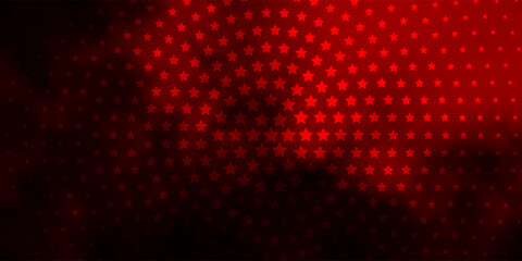 Dark Orange vector template with neon stars.