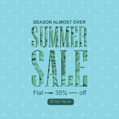 Summer sale social media post banner .