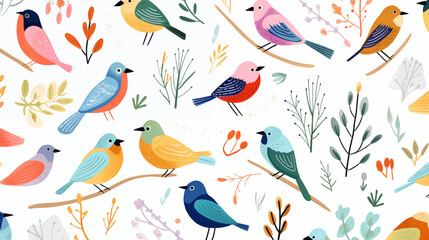 Bird Image, Pattern Style, For Wallpaper, Desktop Background, Smartphone Cell Phone Case, Computer Screen, Cell Phone Screen, Smartphone Screen, 16:9 Format - PNG