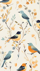 Bird Image, Pattern Style, For Wallpaper, Desktop Background, Smartphone Cell Phone Case, Computer Screen, Cell Phone Screen, Smartphone Screen, 9:16 Format - PNG