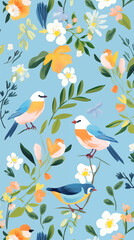 Bird Image, Pattern Style, For Wallpaper, Desktop Background, Smartphone Cell Phone Case, Computer Screen, Cell Phone Screen, Smartphone Screen, 9:16 Format - PNG