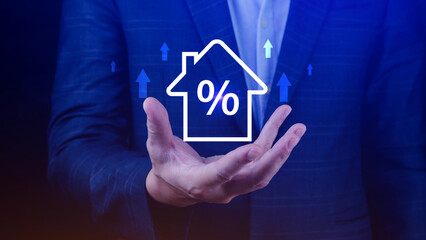 Real estate property investment concept, Asset management, Interest rates, inflation, loan...