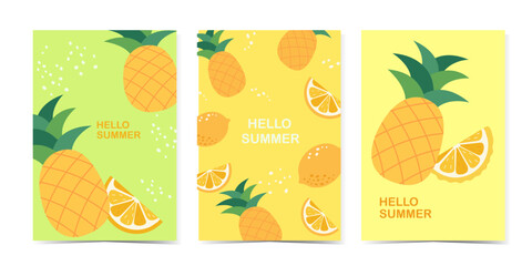 Summer sale banners and posters. Set of vector illustrations for web and social media banners, print material, newsletter designs, coupons, marketing.