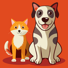 dog-cat vector design 