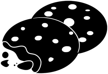 cracker illustration chocolate silhouette oatmeal logo macaroon icon wafer outline food sandwich biscuit snack cookie cream brown sugar round shape bakery pastry stack for vector graphic background