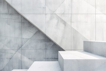 Obraz premium Minimalist geometric pattern background in white and gray