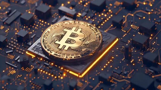 Mining equipment racks mine cryptocurrency. Blockchain technology application-specific integrated circuit data center. Server room. Cripto money, e-commerce finance virtual digital exchange concept.