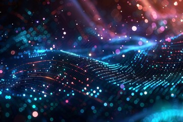 Obraz premium Digital background for tech, AI, data, audio, graphics, and more