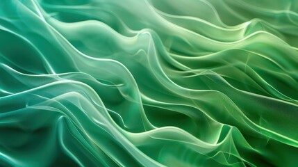 Obraz premium A smooth, light green backdrop with blurred, flowing lines, enhancing any digital or print design with a calming, natural feel