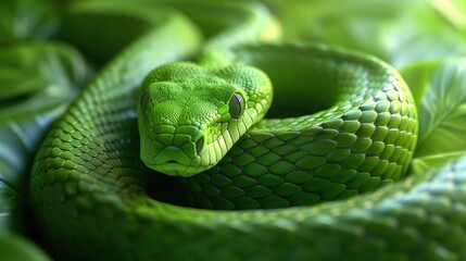 Obraz premium Beautiful snake. Exotic reptile. Symbol of the New Year. Design for cards and invitations for the Christmas holiday.